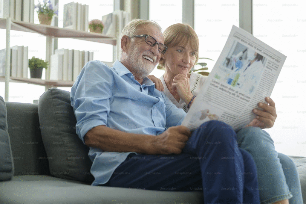Retirement Savings Calculator: Find Your Magic Number in 5 minutes 4 A retiree enjoying a relaxed lifestyle with a retirement plan overlay, symbolizing the rich retirement achievable with a retirement savings calculator.