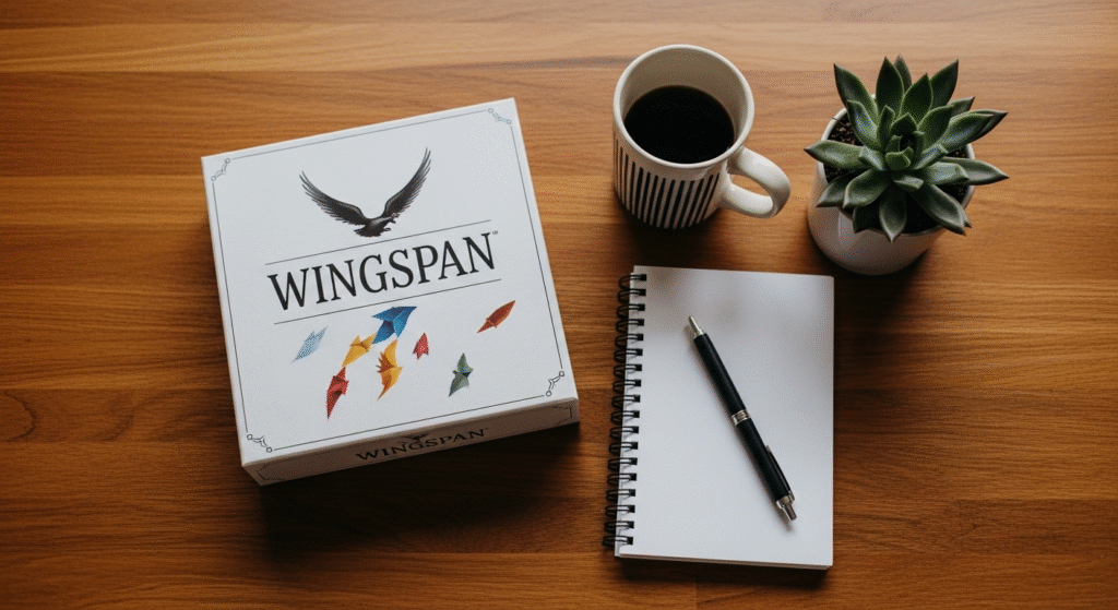 The Wingspan board game on a table, representing a surprising and effective financial wellness tip.