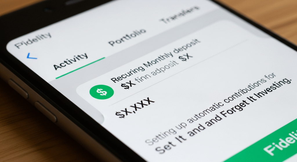 Setting up automatic contributions for Set It and Forget It Investing